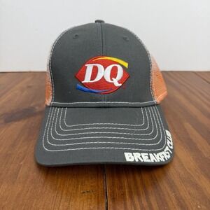 Dairy Queen Employee Baseball Cap Orange Gray OS Strapback DQ Breakfast Club